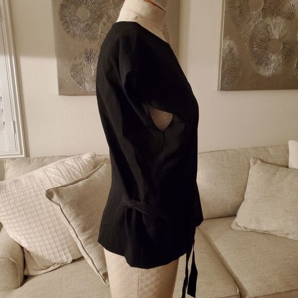 Rag & Bone Etta Side Tie Top sz Medium in Black - Picture 4 of 8